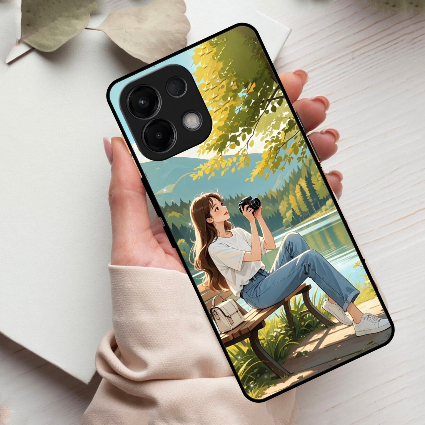 Nature's Frame Glass Case Cover For Oppo