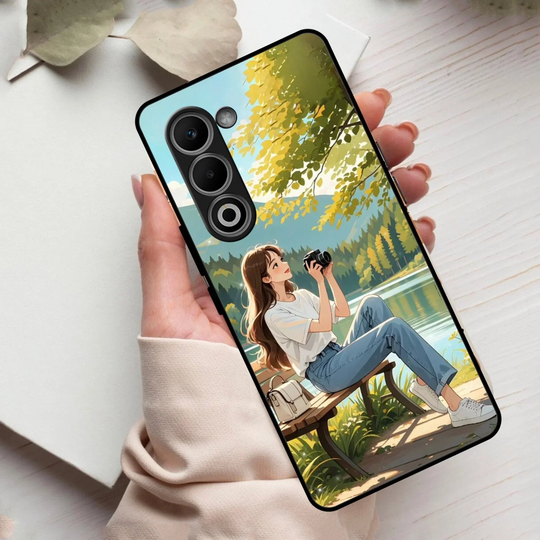Nature Frame Glass Case Cover For Oppo - ShopOnCliQ