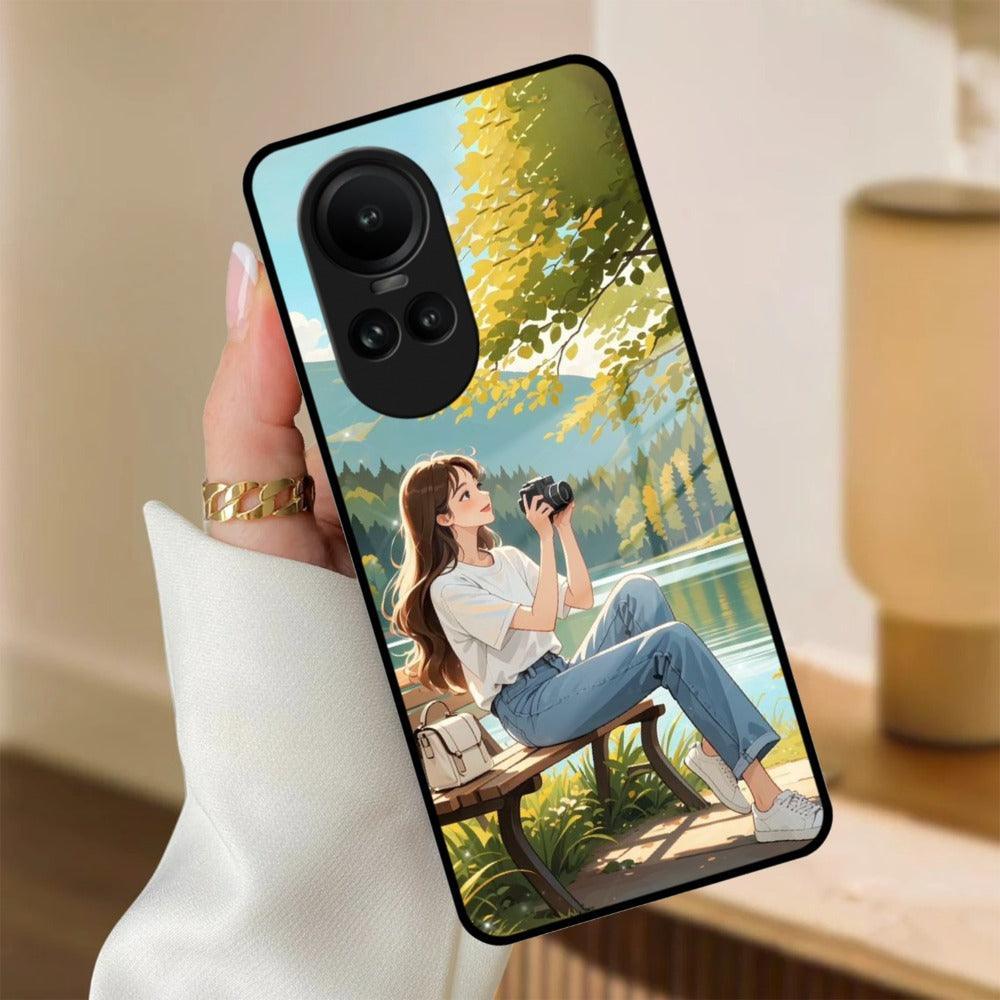Nature Frame Glass Case Cover For Oppo - ShopOnCliQ