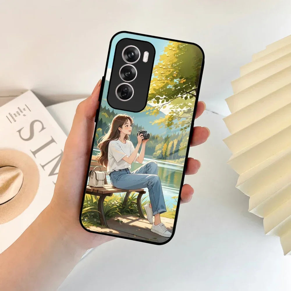 Nature Frame Glass Case Cover For Oppo - ShopOnCliQ