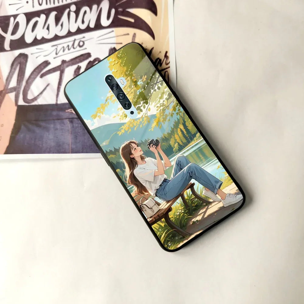 Nature Frame Glass Case Cover For Oppo - ShopOnCliQ