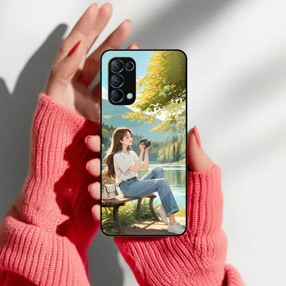 Nature Frame Glass Case Cover For Oppo - ShopOnCliQ