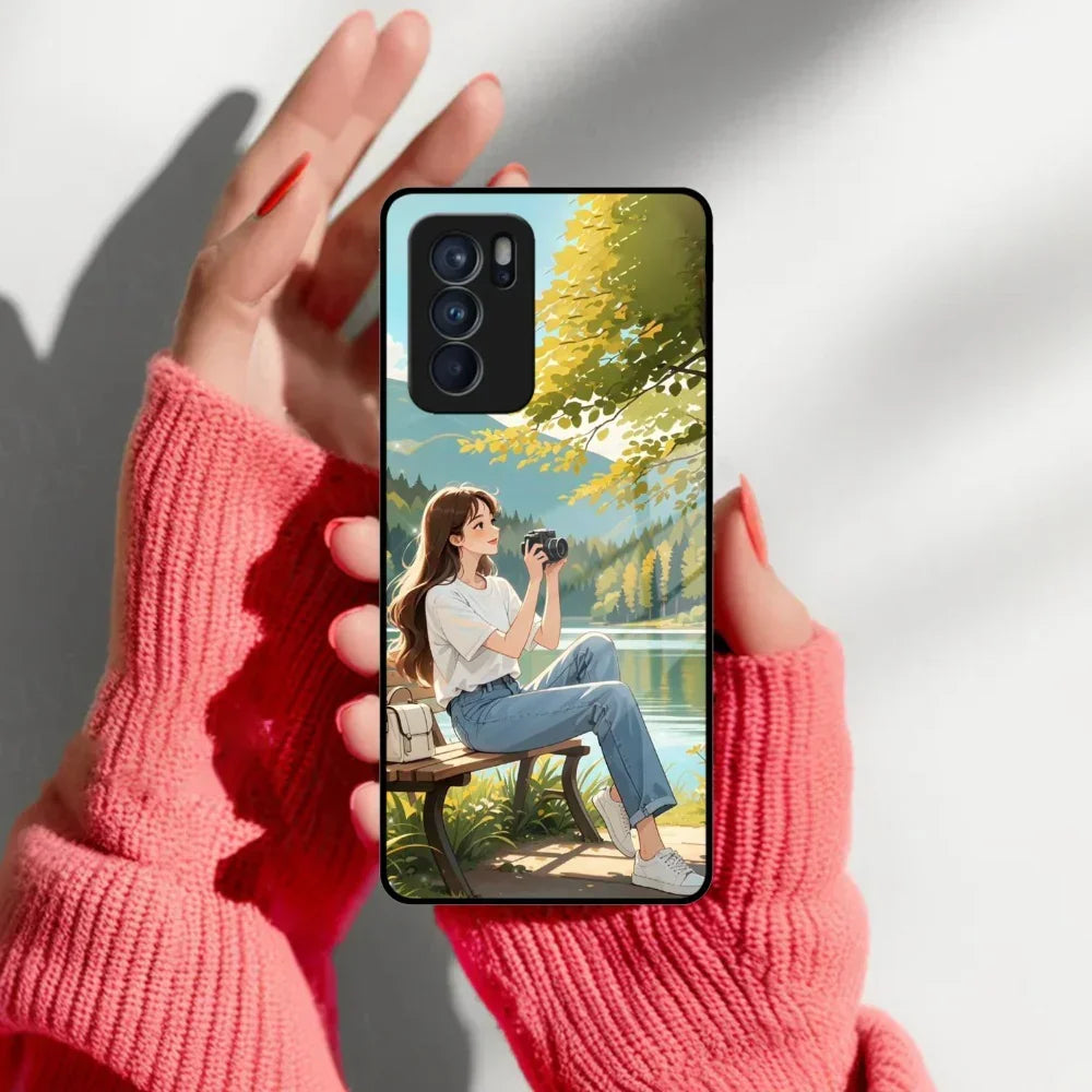Nature Frame Glass Case Cover For Oppo - ShopOnCliQ