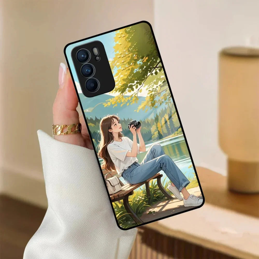 Nature Frame Glass Case Cover For Oppo - ShopOnCliQ