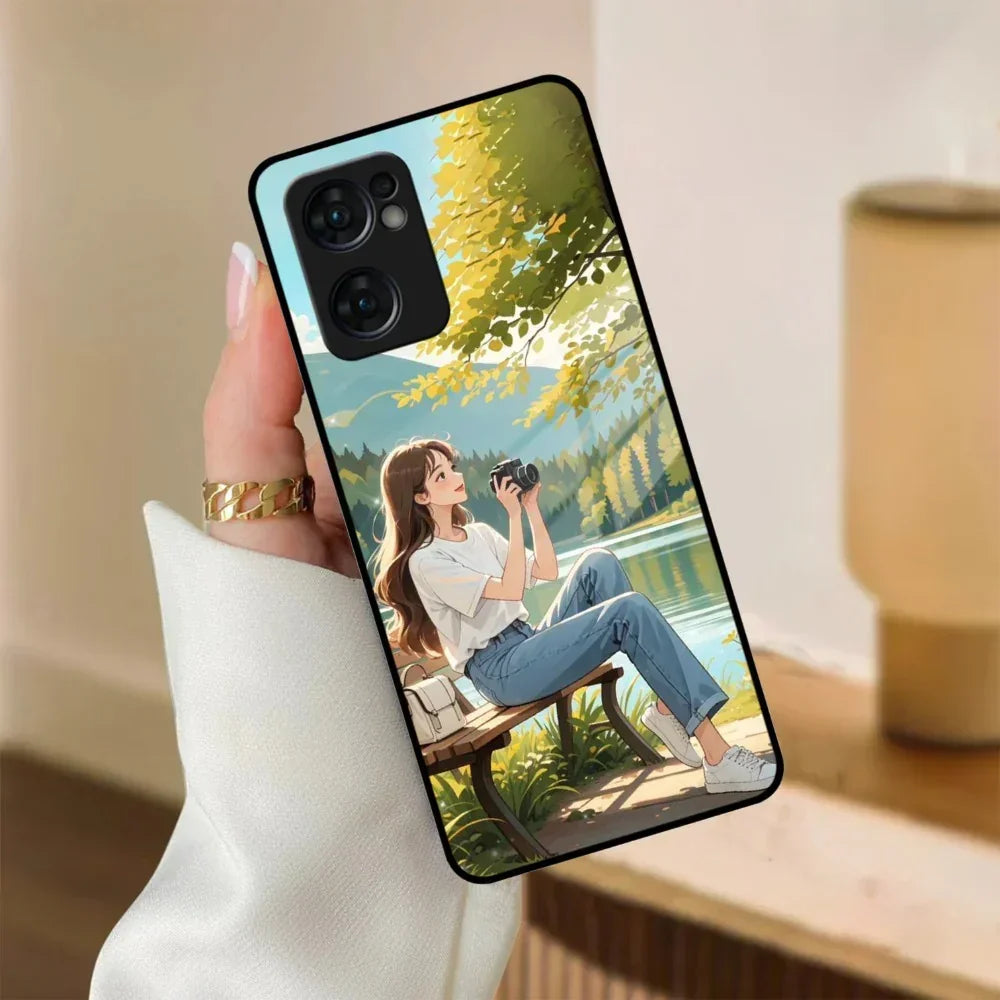 Nature Frame Glass Case Cover For Oppo - ShopOnCliQ