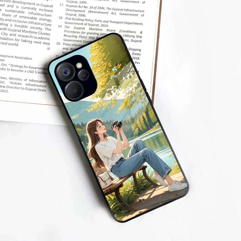 Nature Frame Glass Case Cover For Realme/Narzo - ShopOnCliQ