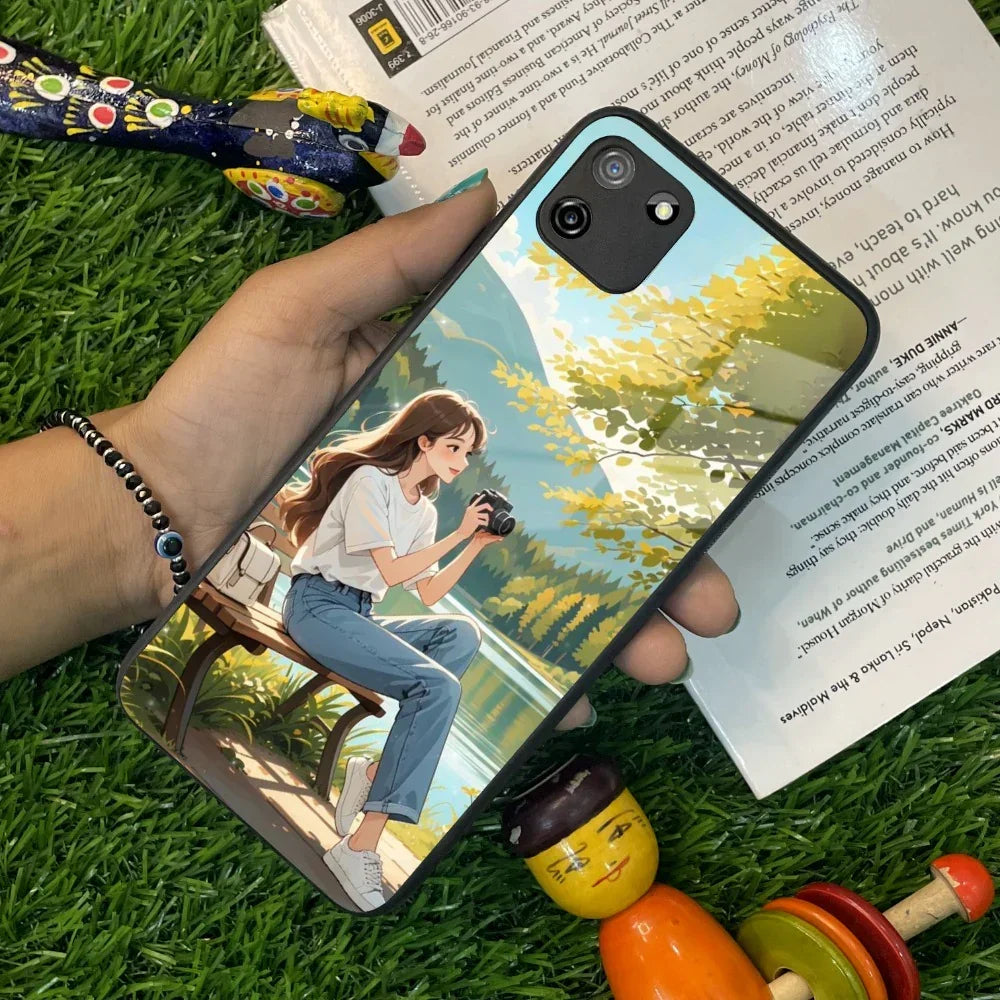 Nature Frame Glass Case Cover For Realme/Narzo - ShopOnCliQ