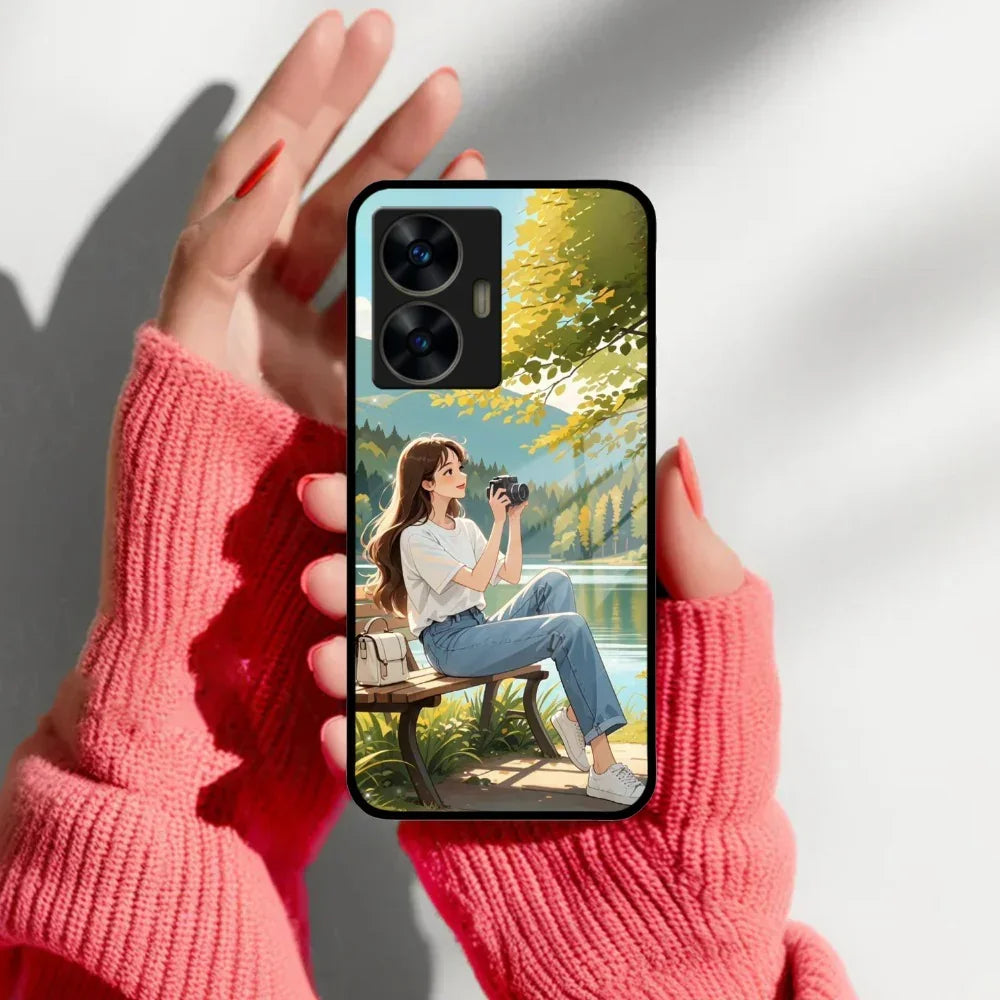 Nature Frame Glass Case Cover For Realme/Narzo - ShopOnCliQ