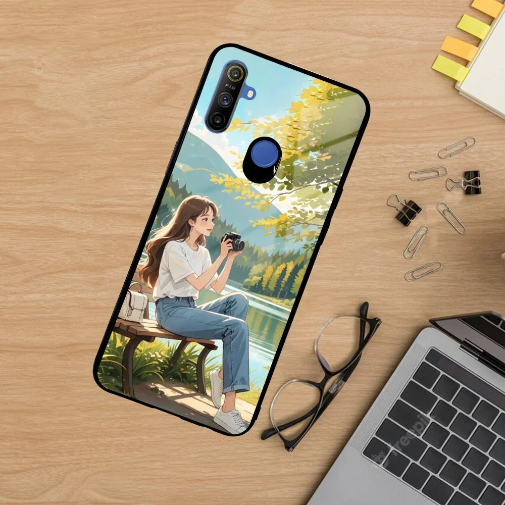 Nature Frame Glass Case Cover For Realme/Narzo - ShopOnCliQ