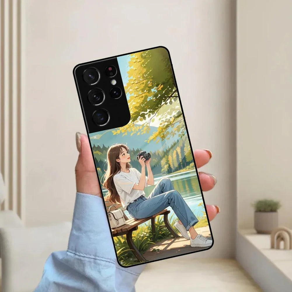 Nature Frame Glass Case Cover For Samsung - ShopOnCliQ