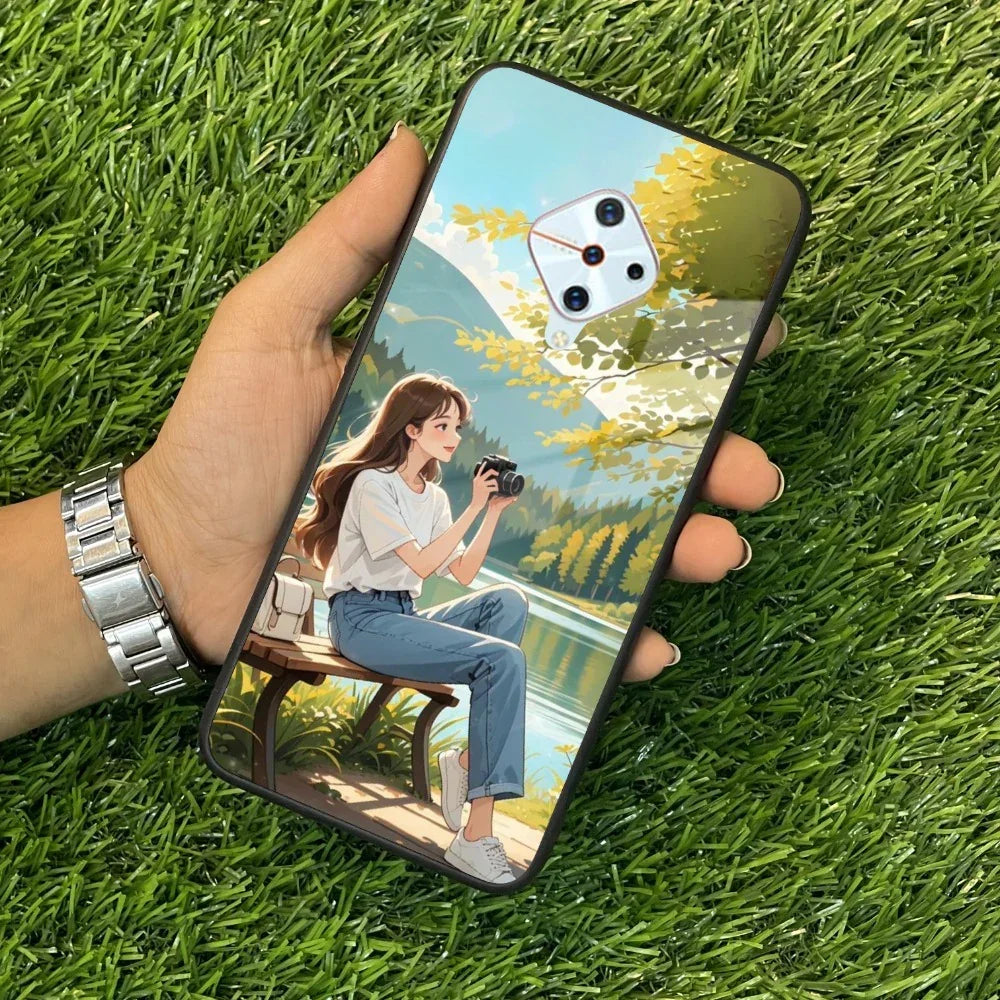 Nature Frame Glass Case Cover For Vivo - ShopOnCliQ