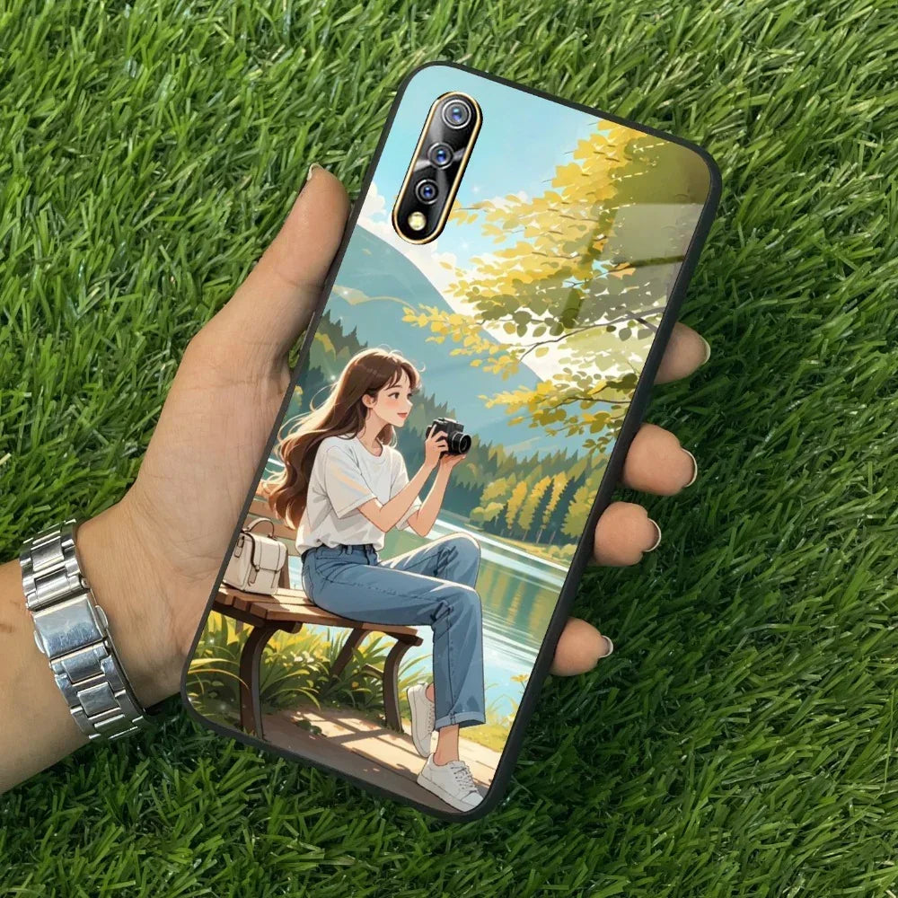 Nature Frame Glass Case Cover For Vivo - ShopOnCliQ
