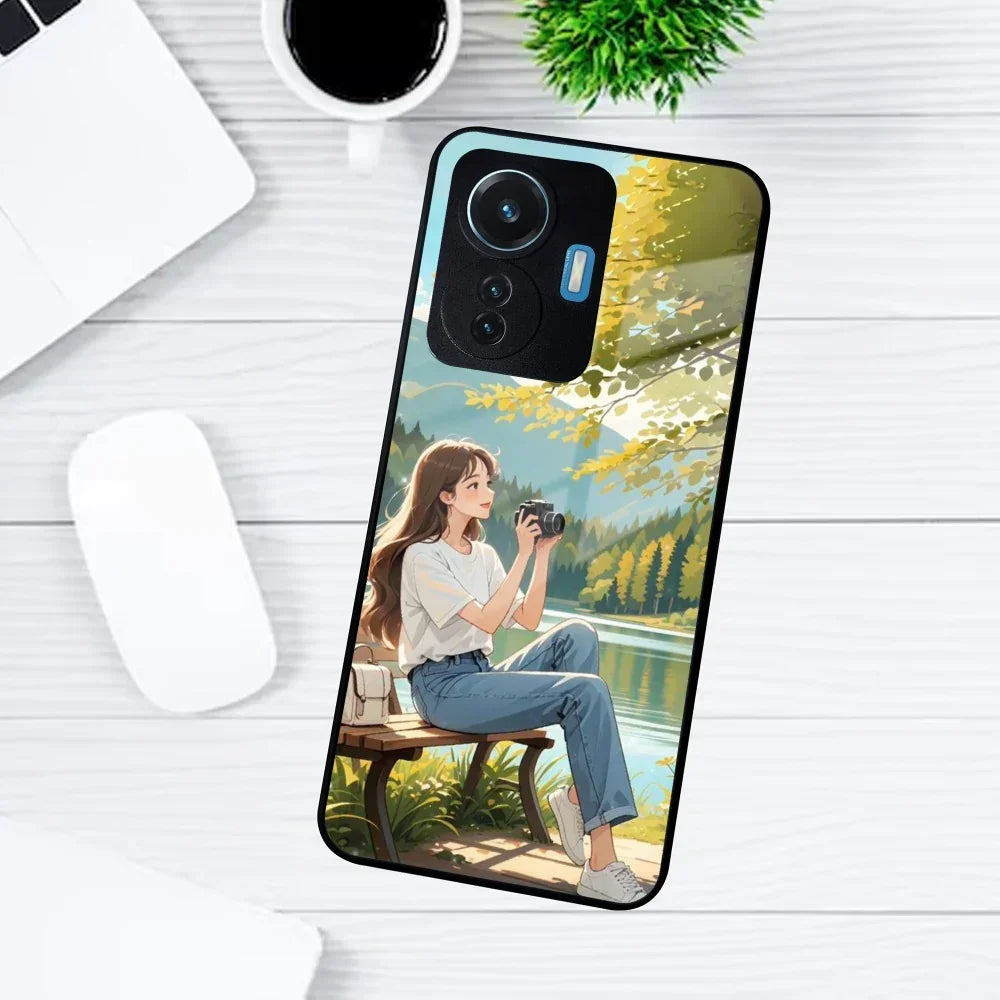 Nature Frame Glass Case Cover For Vivo - ShopOnCliQ