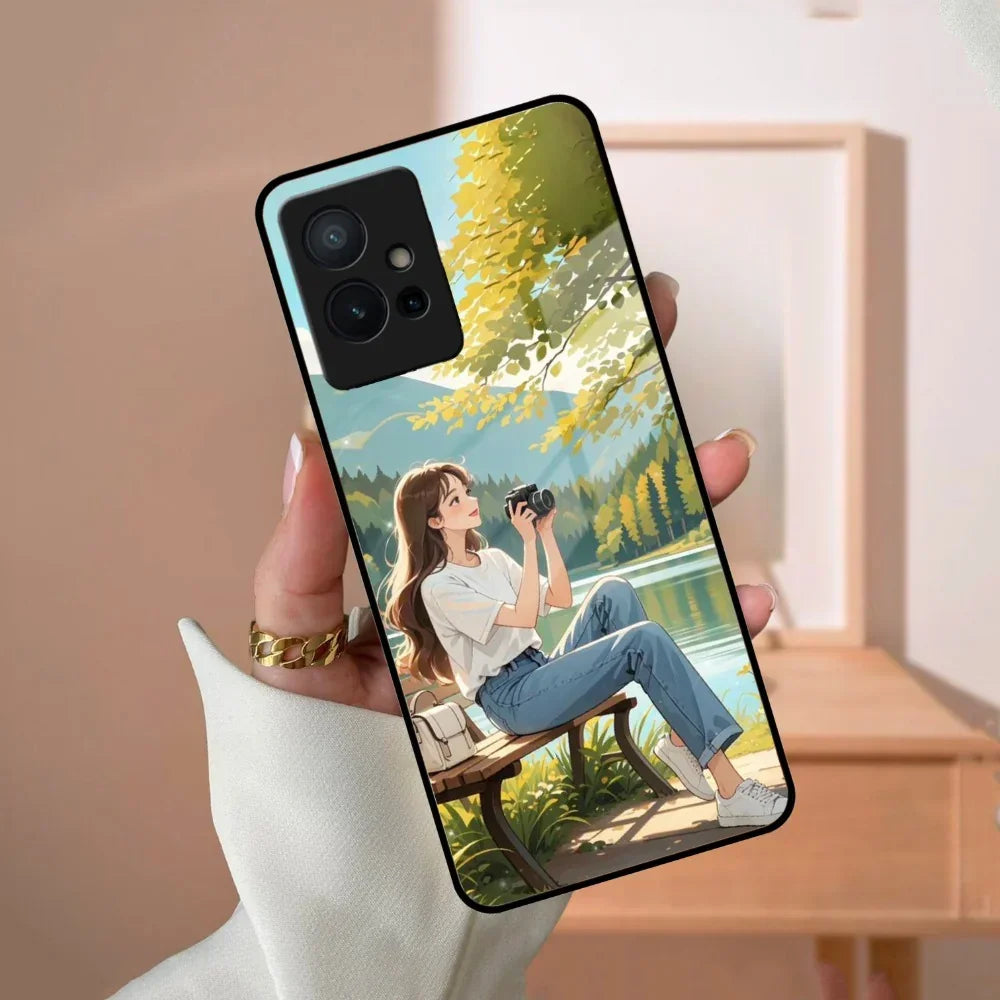 Nature Frame Glass Case Cover For Vivo - ShopOnCliQ