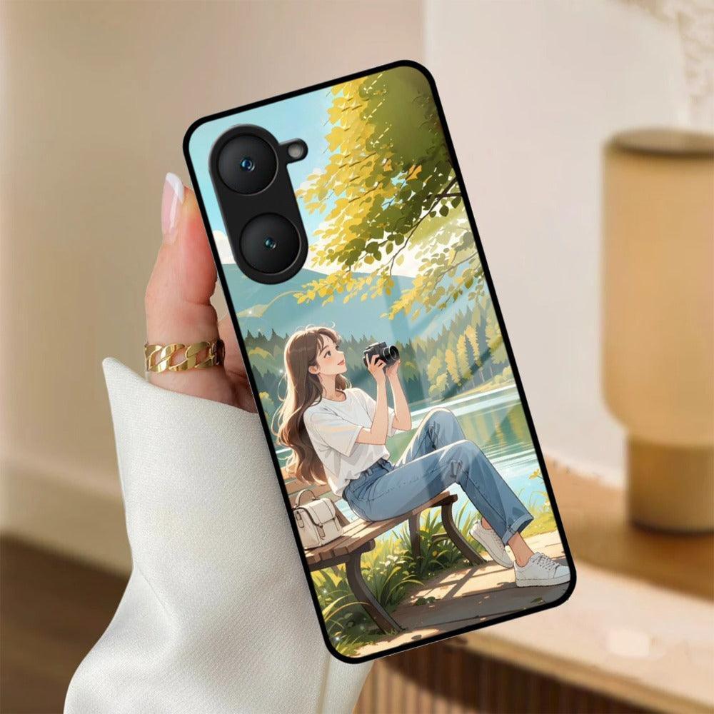 Nature Frame Glass Case Cover For Vivo - ShopOnCliQ