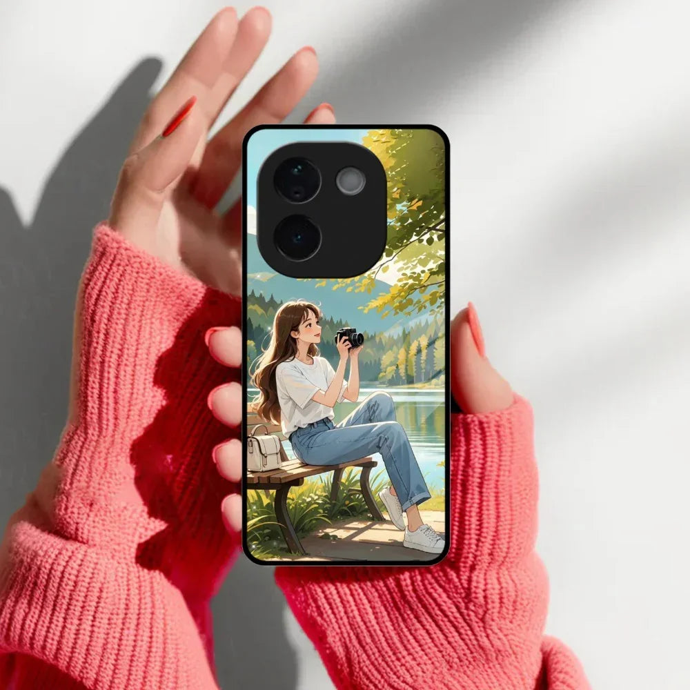 Nature Frame Glass Case Cover For Vivo - ShopOnCliQ
