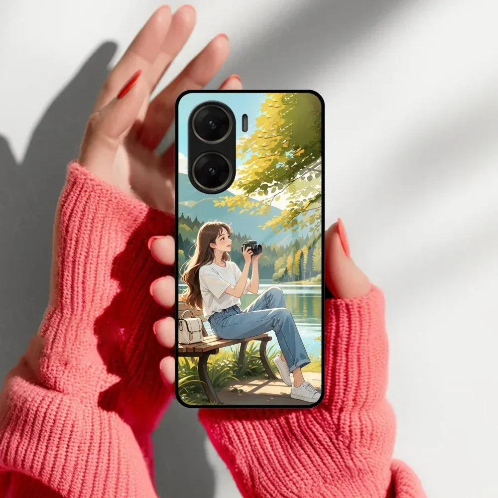 Nature Frame Glass Case Cover For Vivo - ShopOnCliQ