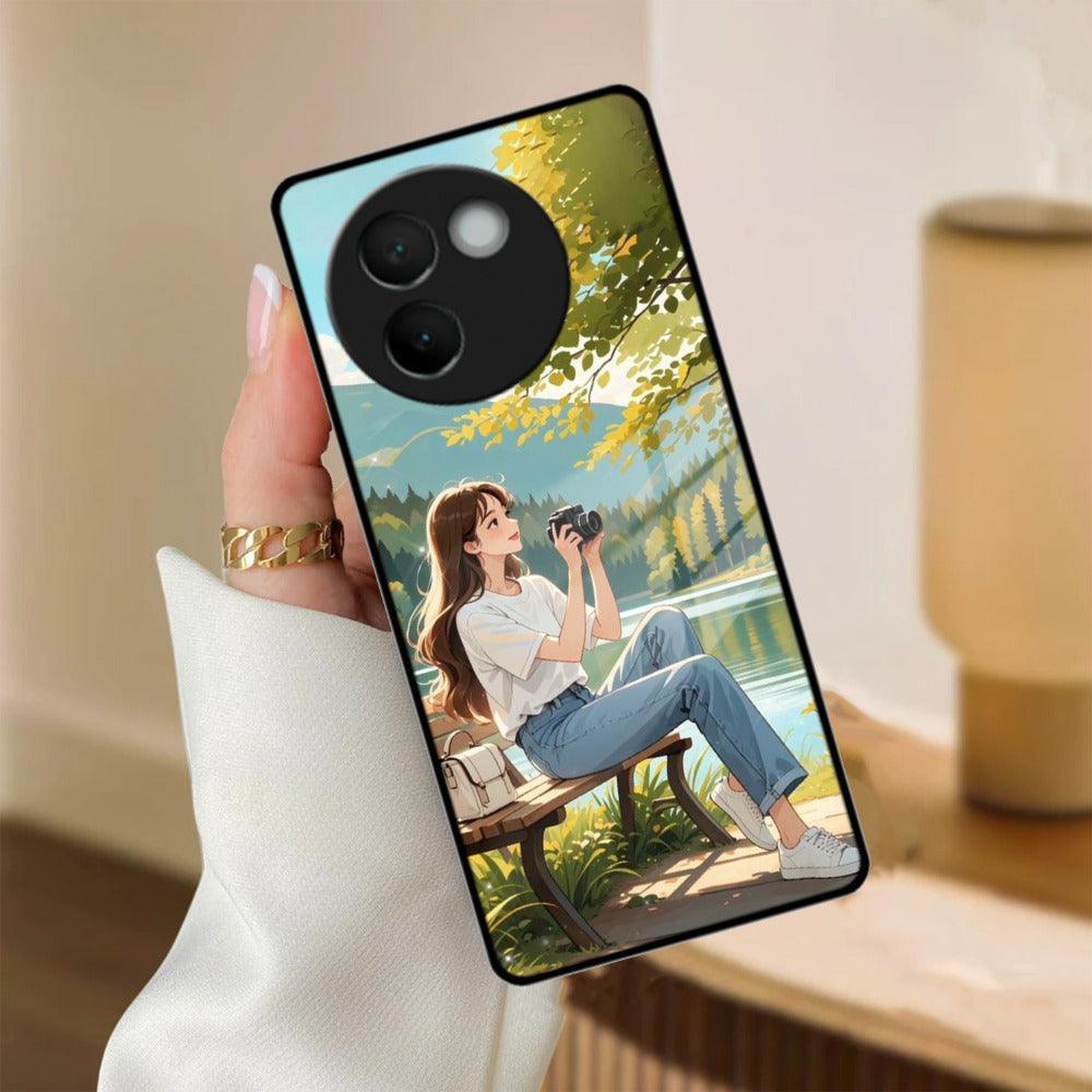 Nature Frame Glass Case Cover For Vivo - ShopOnCliQ