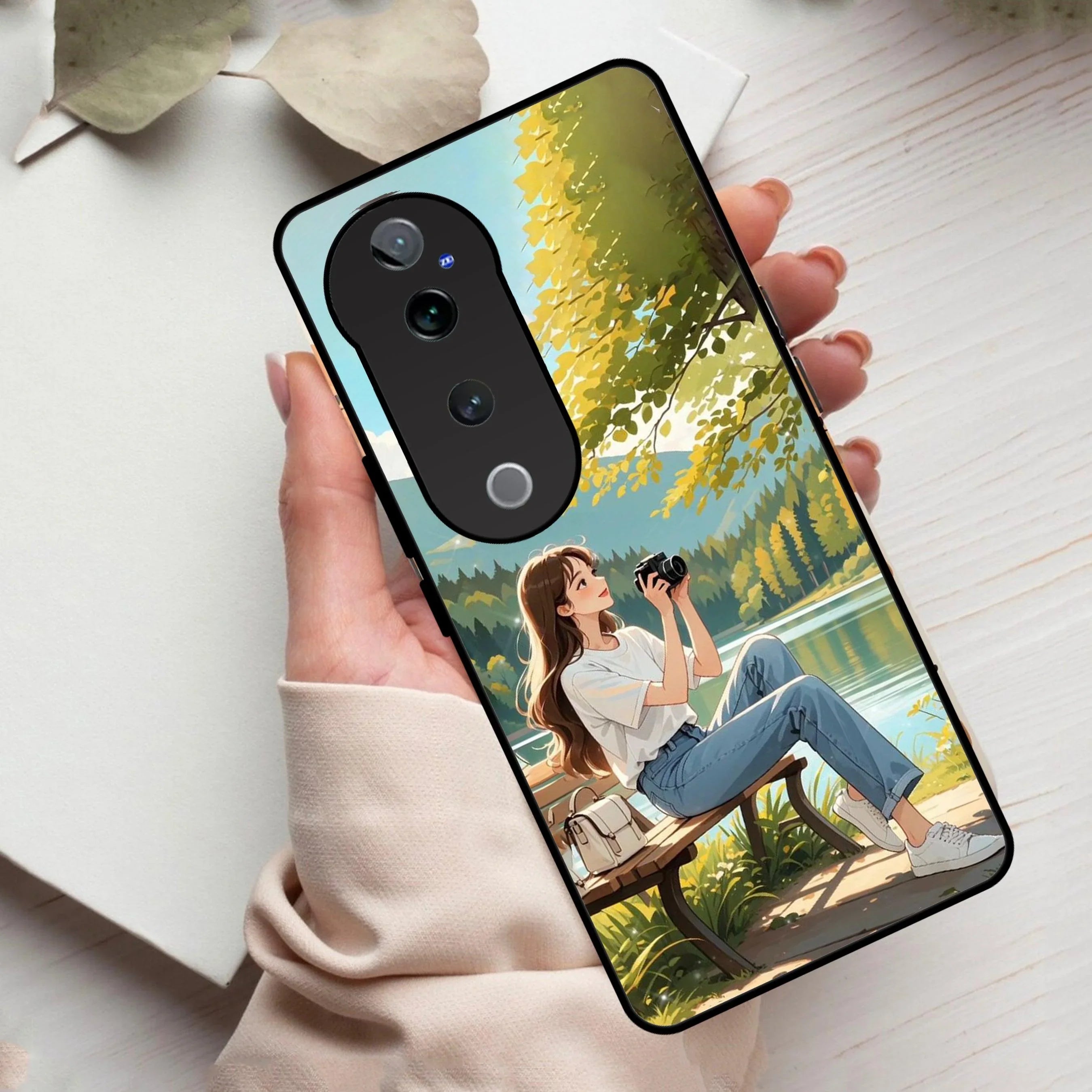 Nature Frame Glass Case Cover For Vivo - ShopOnCliQ