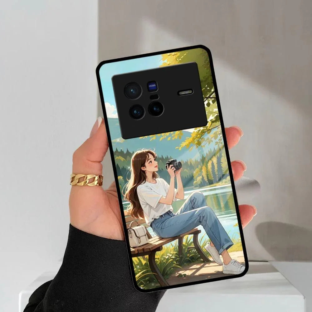 Nature Frame Glass Case Cover For Vivo - ShopOnCliQ