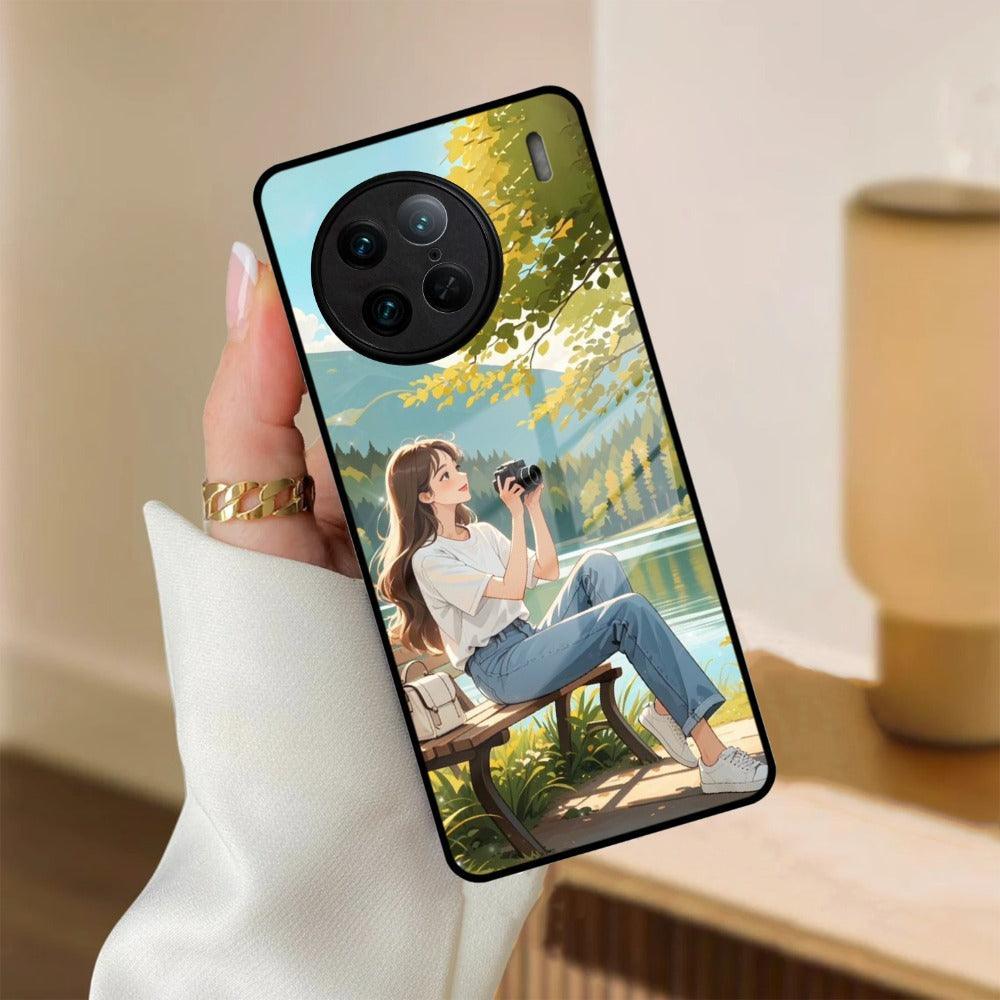 Nature Frame Glass Case Cover For Vivo - ShopOnCliQ