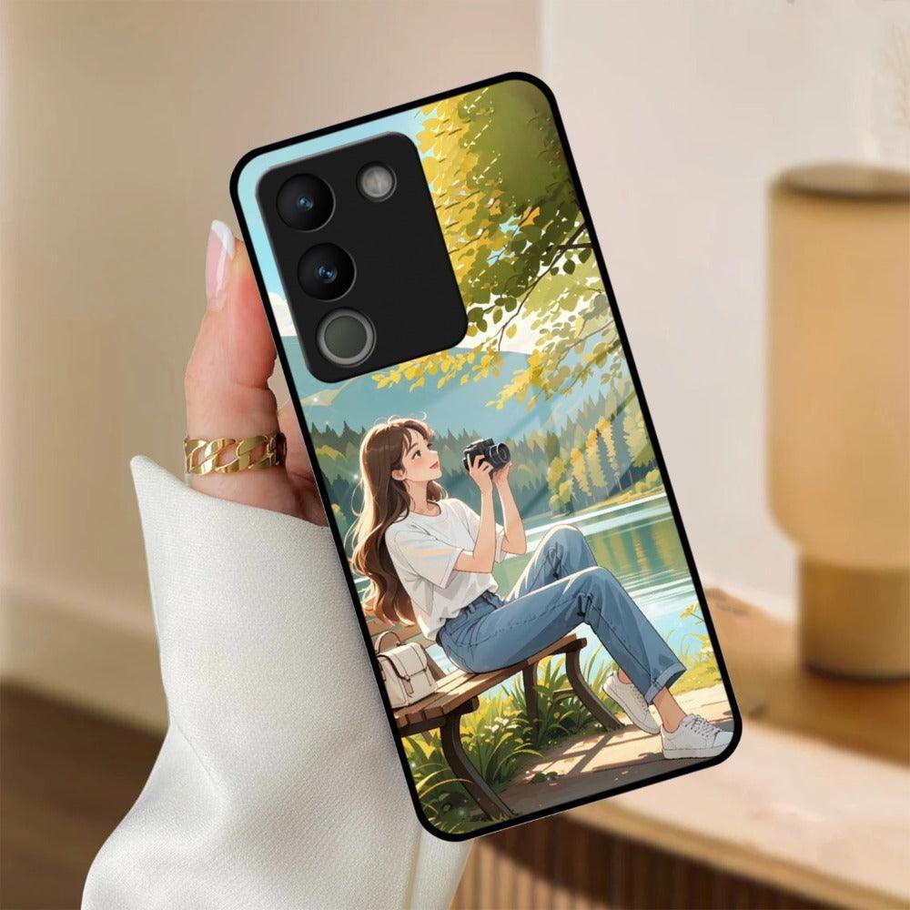 Nature Frame Glass Case Cover For Vivo - ShopOnCliQ