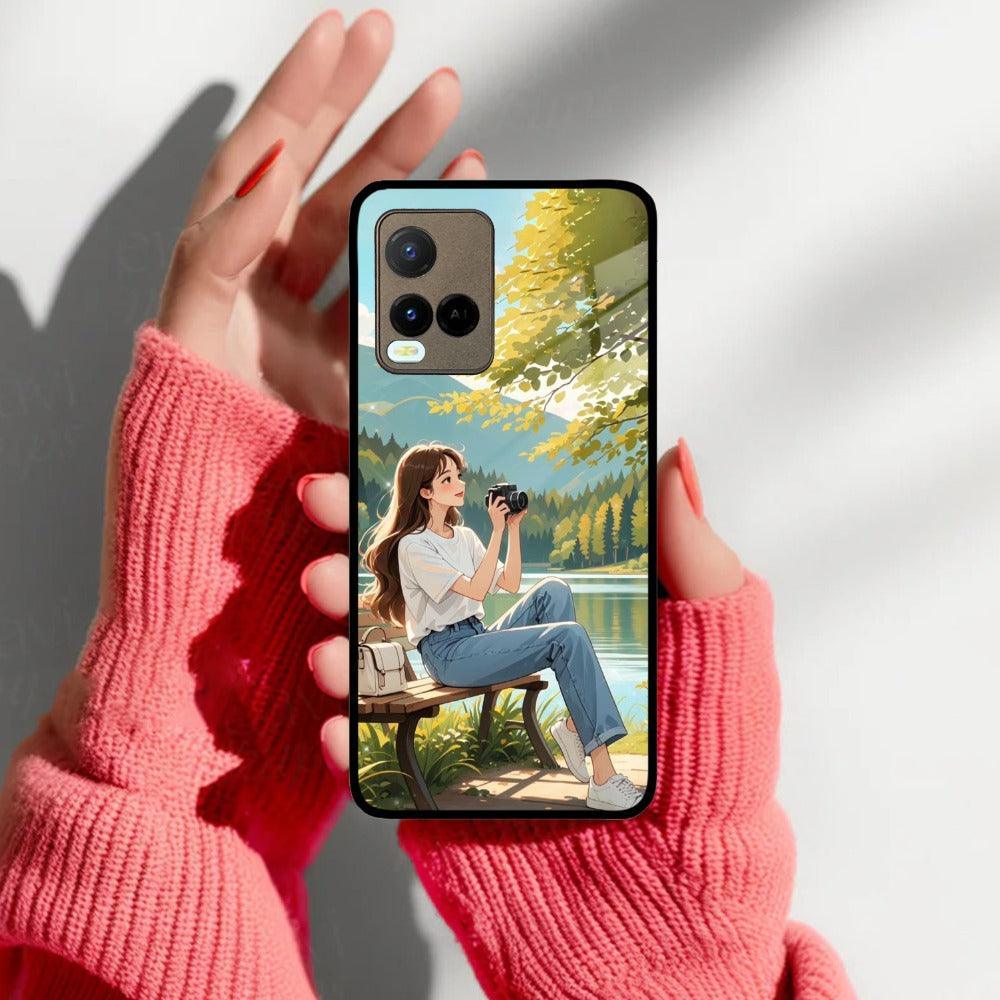 Nature Frame Glass Case Cover For Vivo - ShopOnCliQ