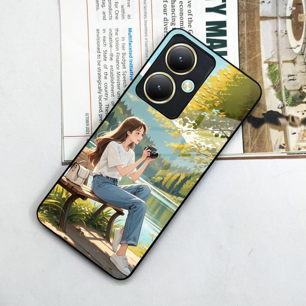 Nature Frame Glass Case Cover For Vivo - ShopOnCliQ
