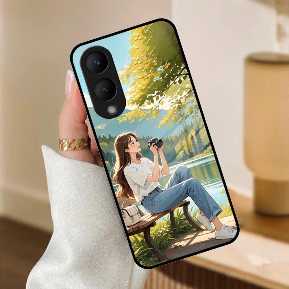 Nature Frame Glass Case Cover For Vivo - ShopOnCliQ