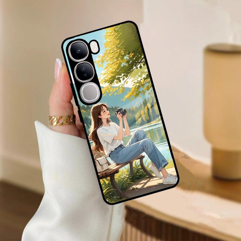 Nature Frame Glass Case Cover For Vivo - ShopOnCliQ