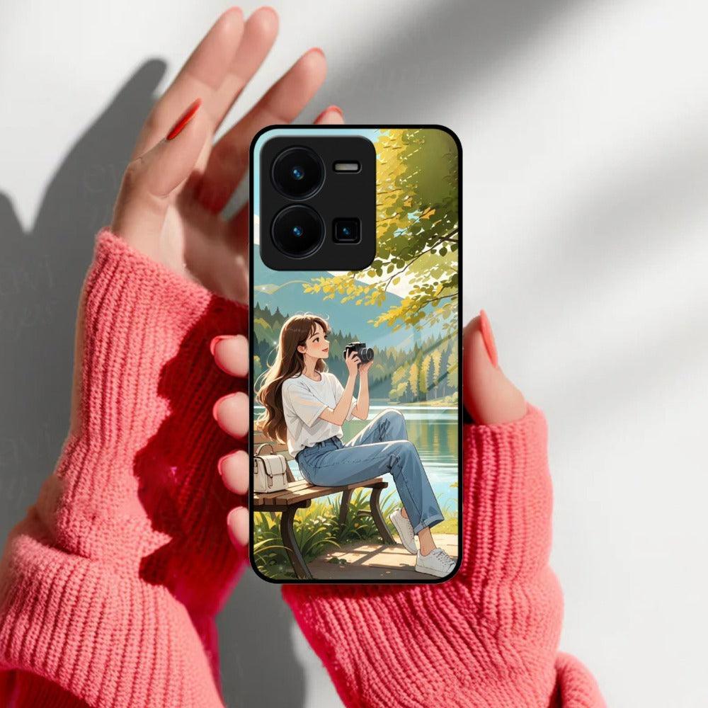 Nature Frame Glass Case Cover For Vivo - ShopOnCliQ