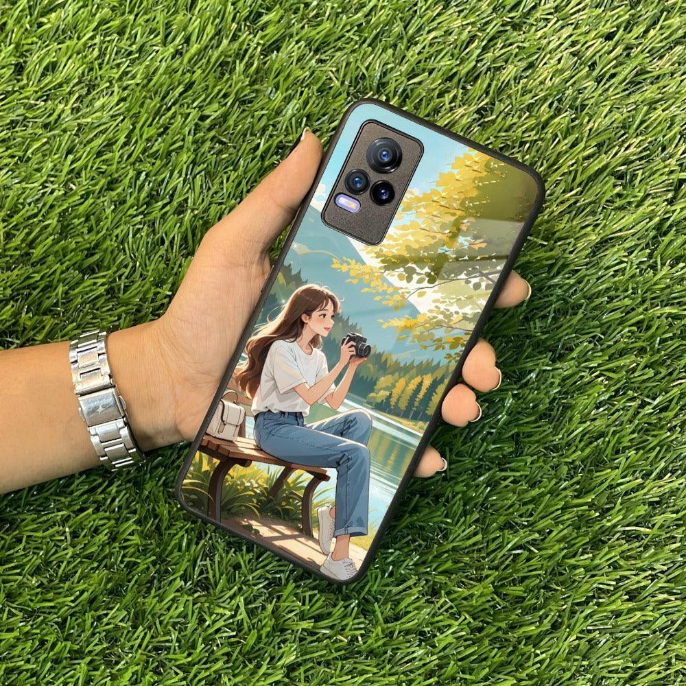 Nature Frame Glass Case Cover For Vivo - ShopOnCliQ