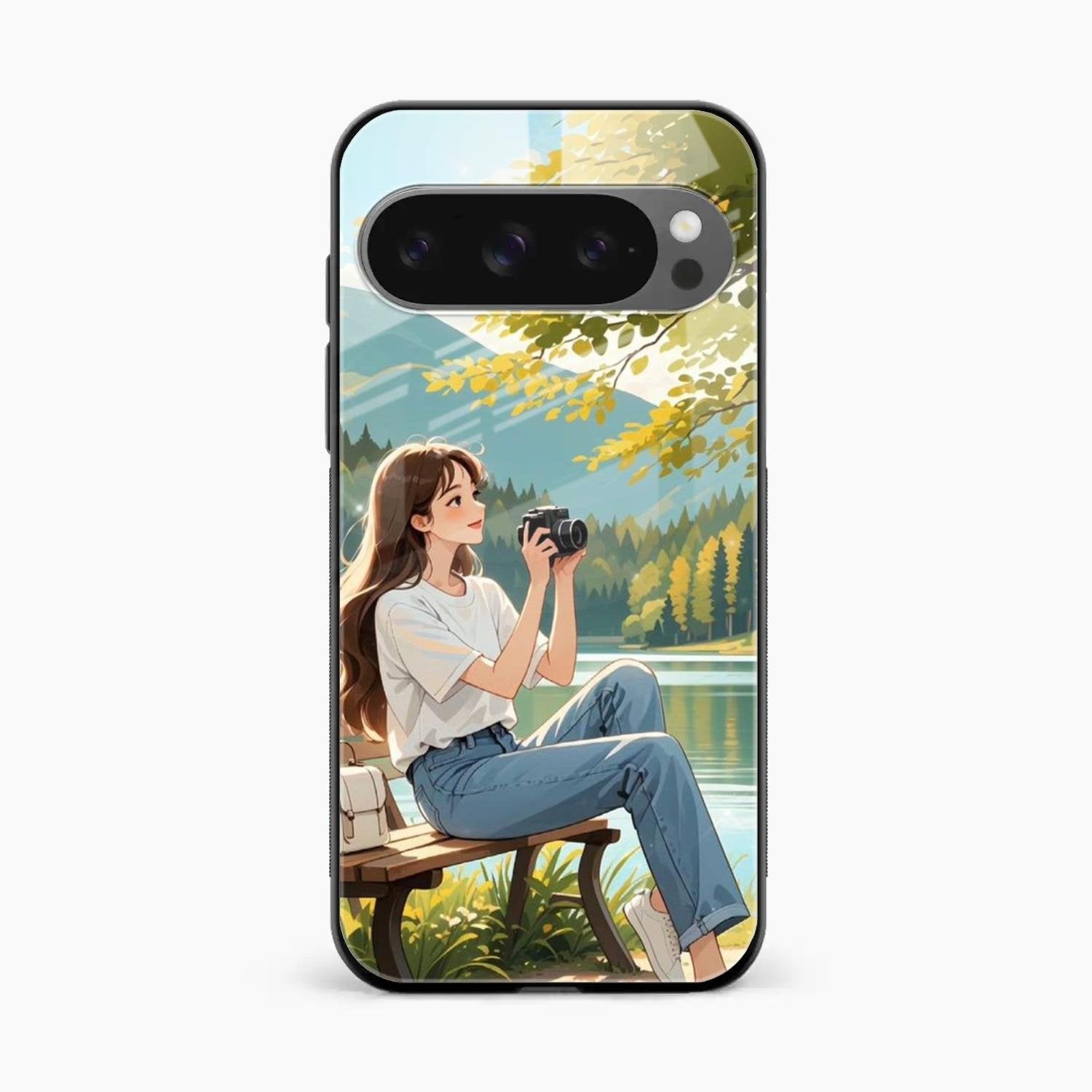 nature s frame glossy metal case cover for Google Pixel 10 Pro