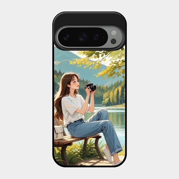 nature s frame glossy metal case cover for Google Pixel 9 Pro 5G