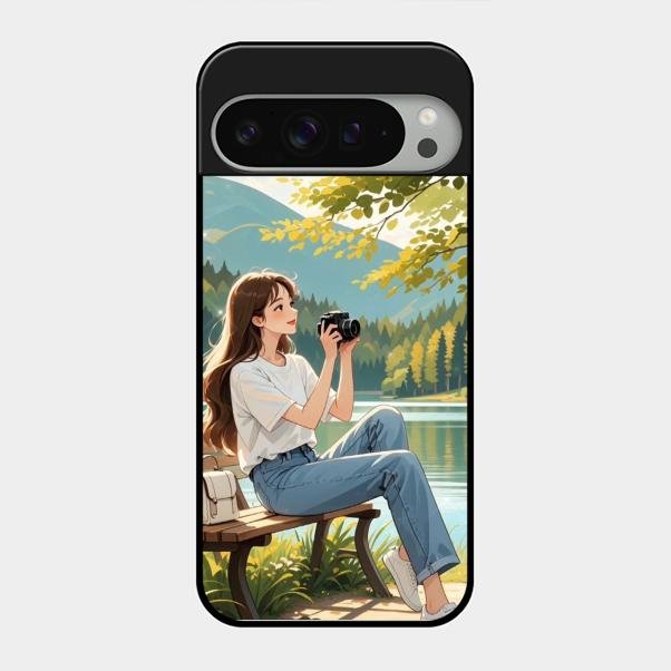 nature s frame glossy metal case cover for Google Pixel 9 Pro Xl