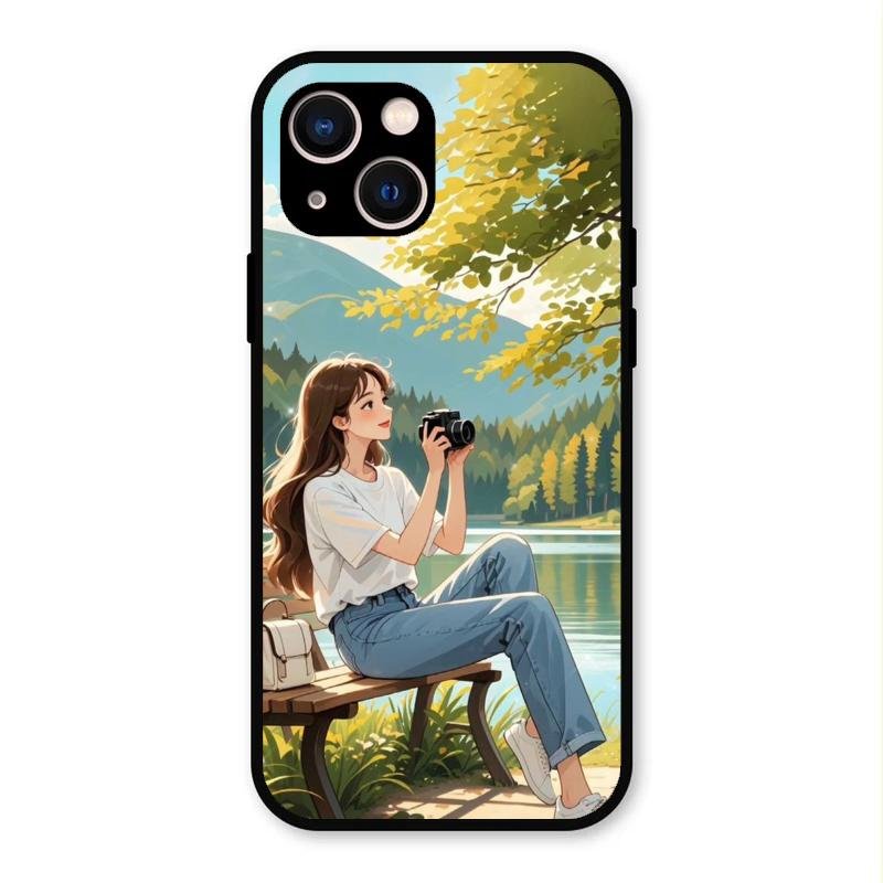 nature s frame glossy metal case cover for iPhone 13