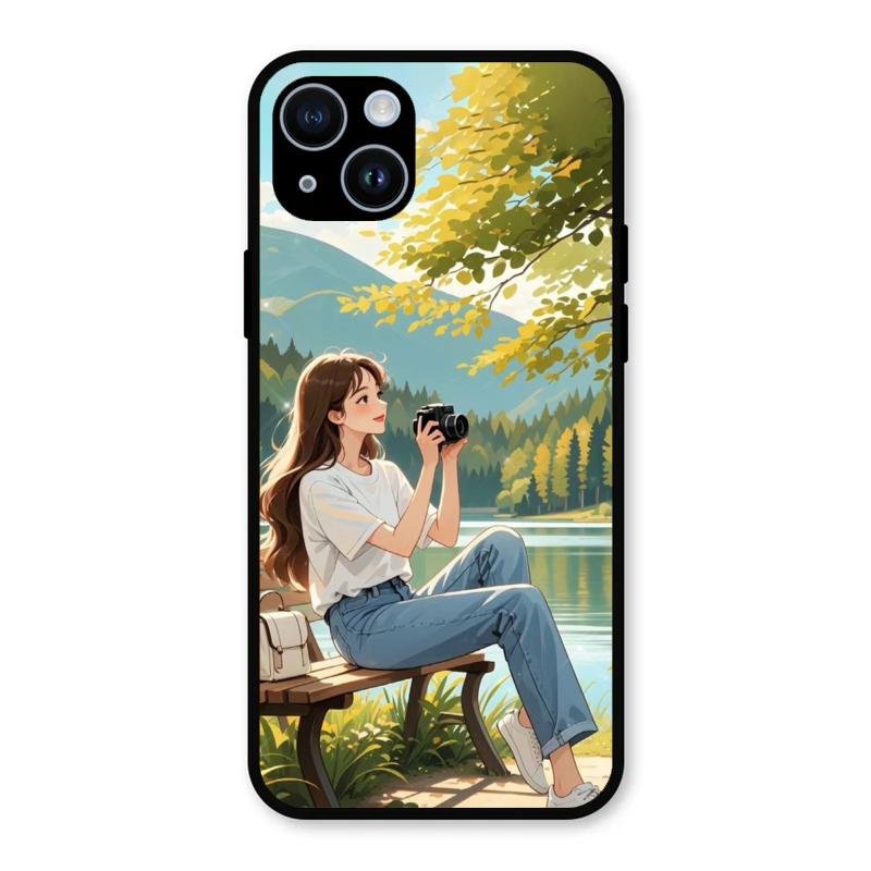 nature s frame glossy metal case cover for iPhone 14
