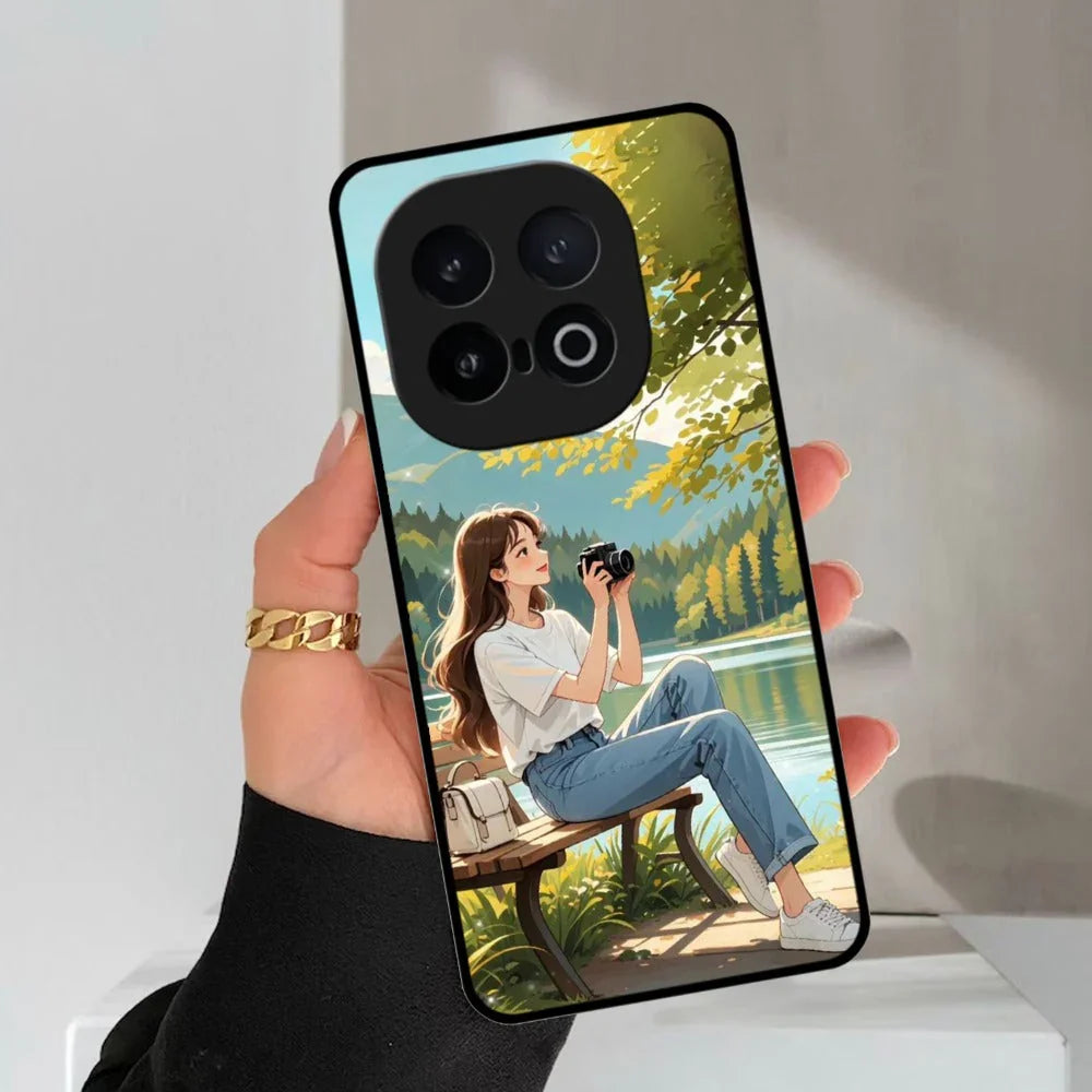 Nature’s Frame Glossy Metal Case Cover For iQOO - ShopOnCliQ