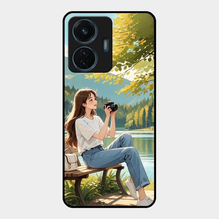 nature s frame glossy metal case cover for Iqoo Z6 44W
