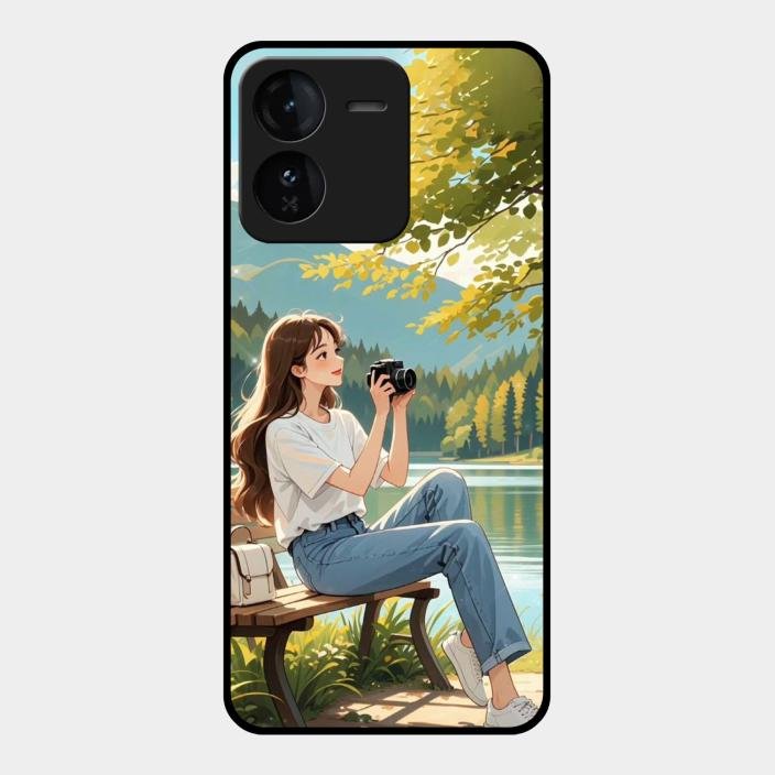 nature s frame glossy metal case cover for Iqoo Z9 5G