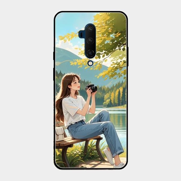 nature s frame glossy metal case cover for Oneplus 7T Pro
