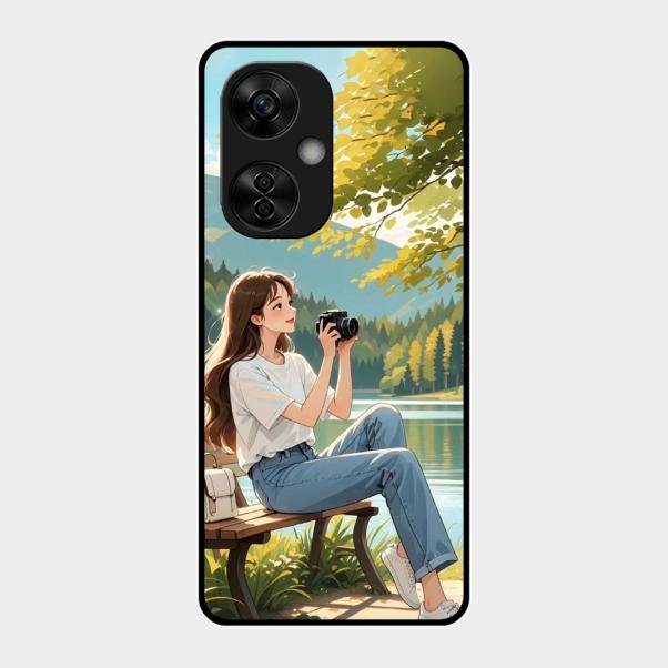 nature s frame glossy metal case cover for Oneplus Nord Ce 3 Lite 5G
