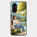 nature s frame glossy metal case cover for Oppo F23 5G