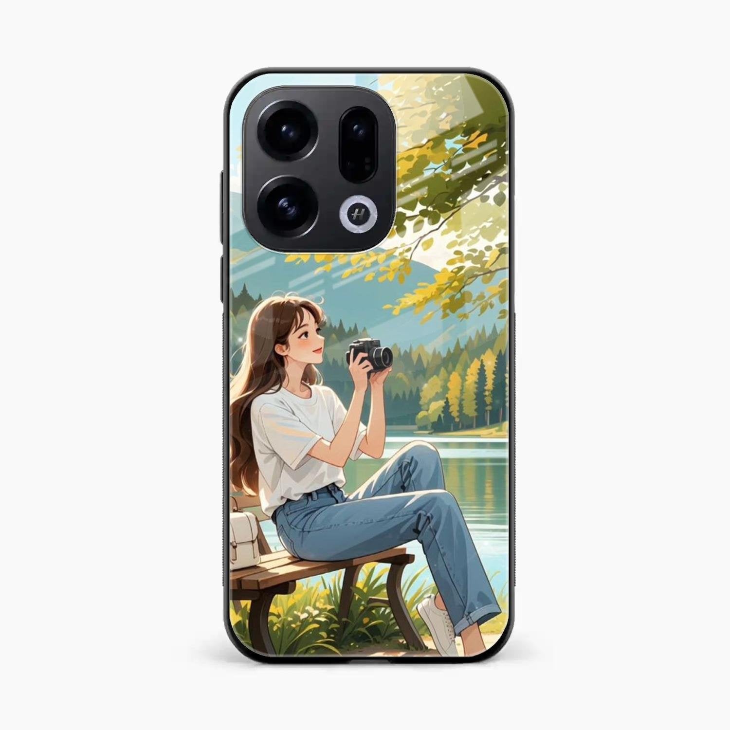 nature s frame glossy metal case cover for Oppo Find X9 5G