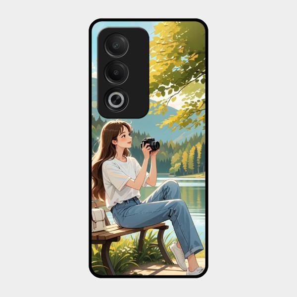 nature s frame glossy metal case cover for Oppo K12X 5G