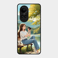 nature s frame glossy metal case cover for Oppo Reno 10 5G