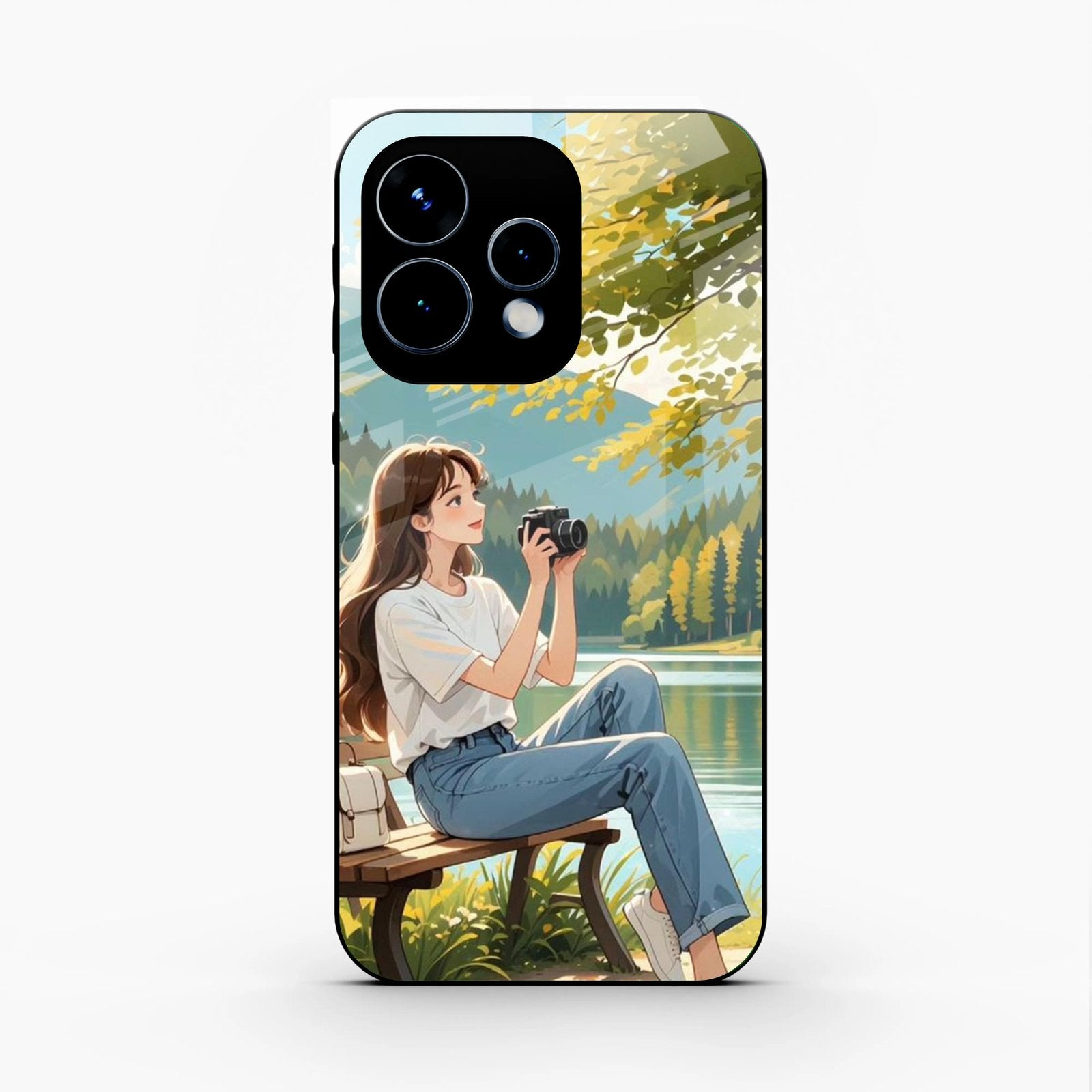 nature s frame glossy metal case cover for Oppo Reno 15 5G