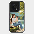 nature s frame glossy metal case cover for Oppo Reno 8 5G