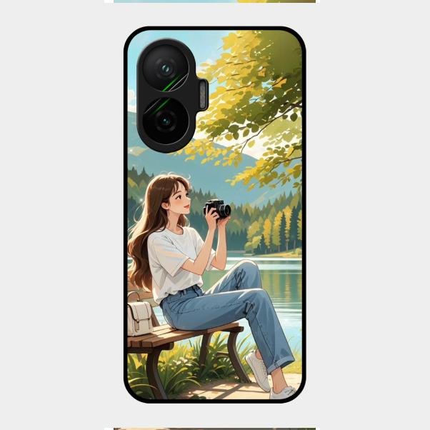 nature s frame glossy metal case cover for Poco F7 5G