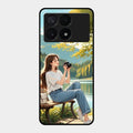 nature s frame glossy metal case cover for Poco X6 Pro 5G